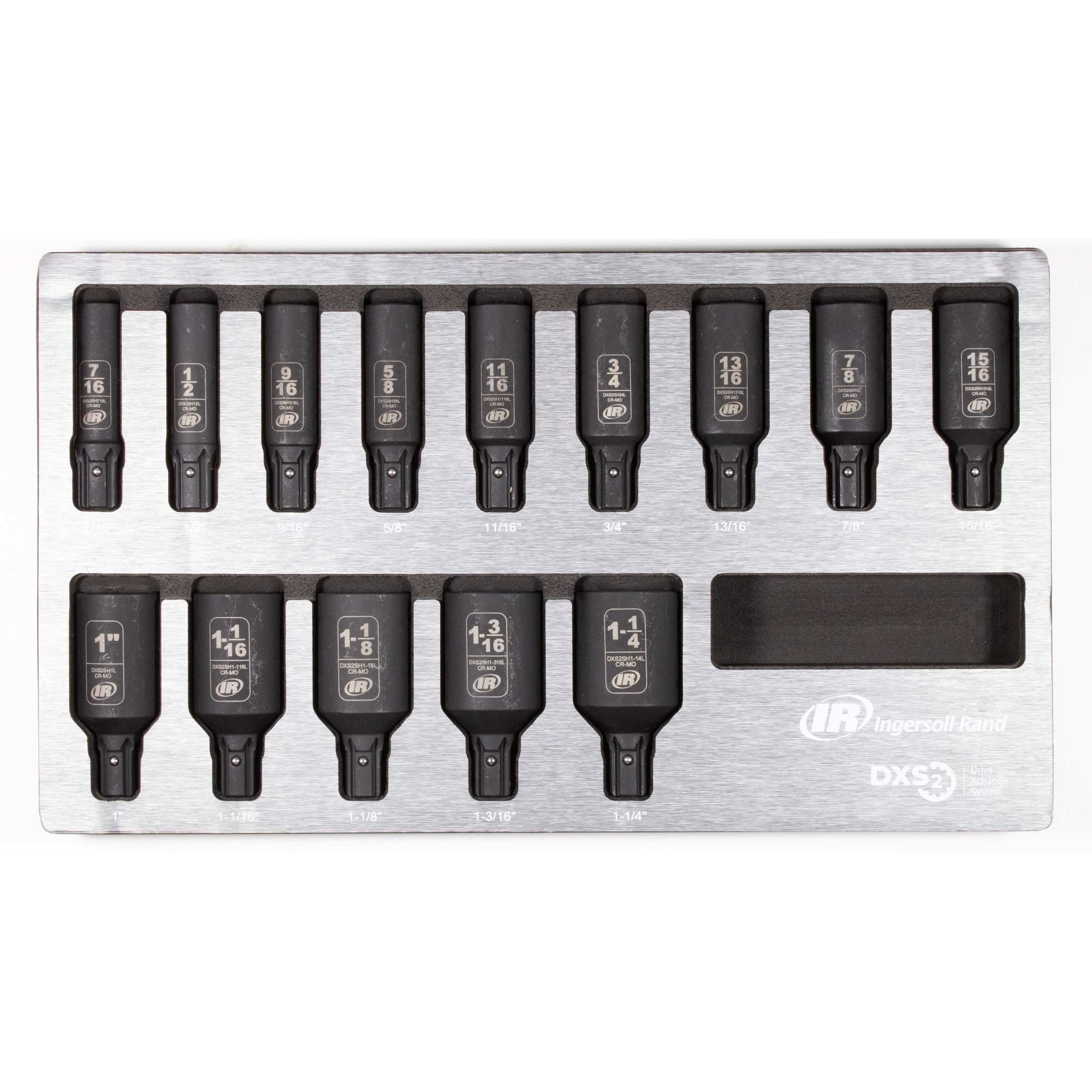 Ingersoll Rand DXS2 14-Pc. Deep Well Impact Socket Set, SAE, Model# DXSK2H14L
